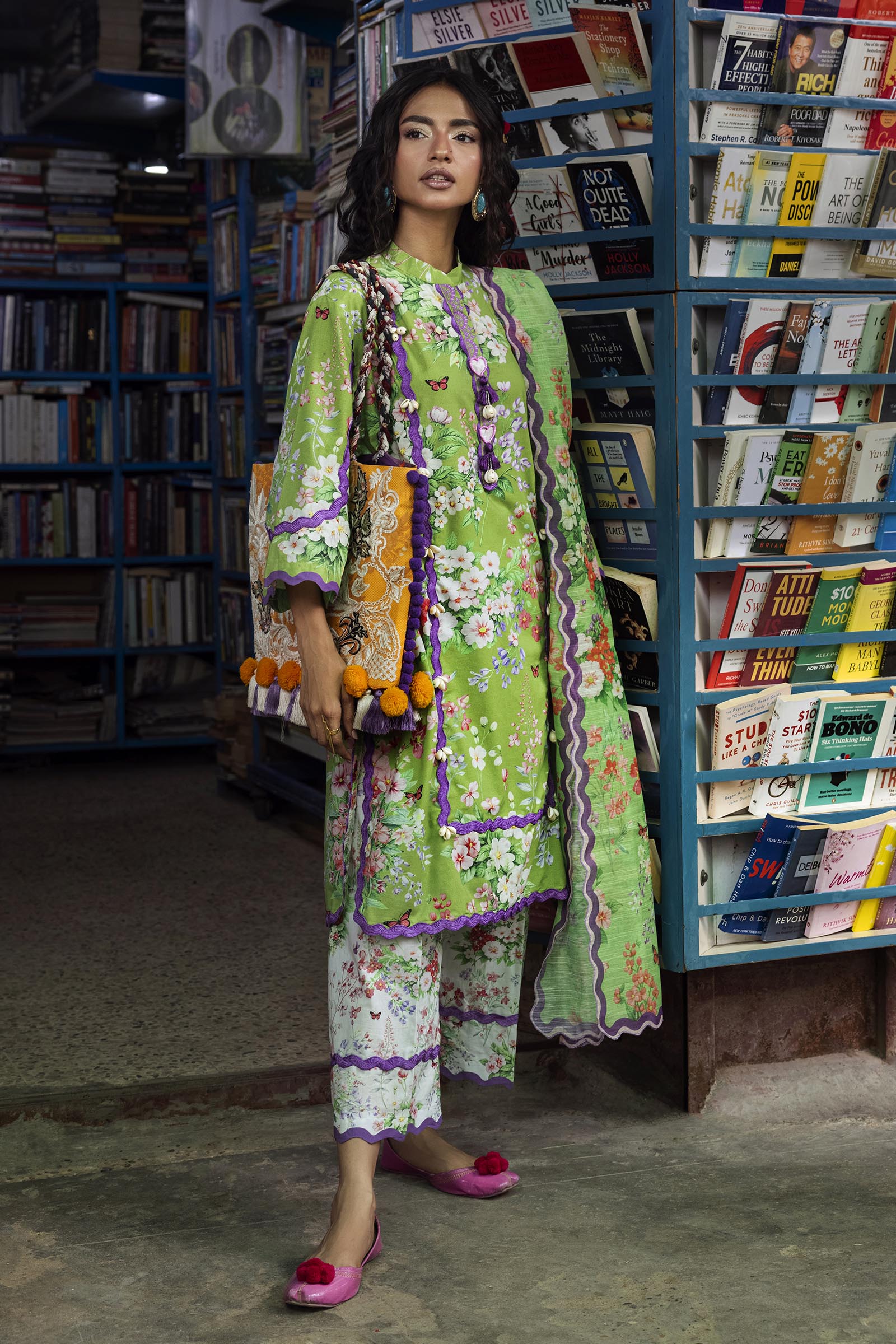 Unstitched Printed 3 Piece Lawn Suit Main image
