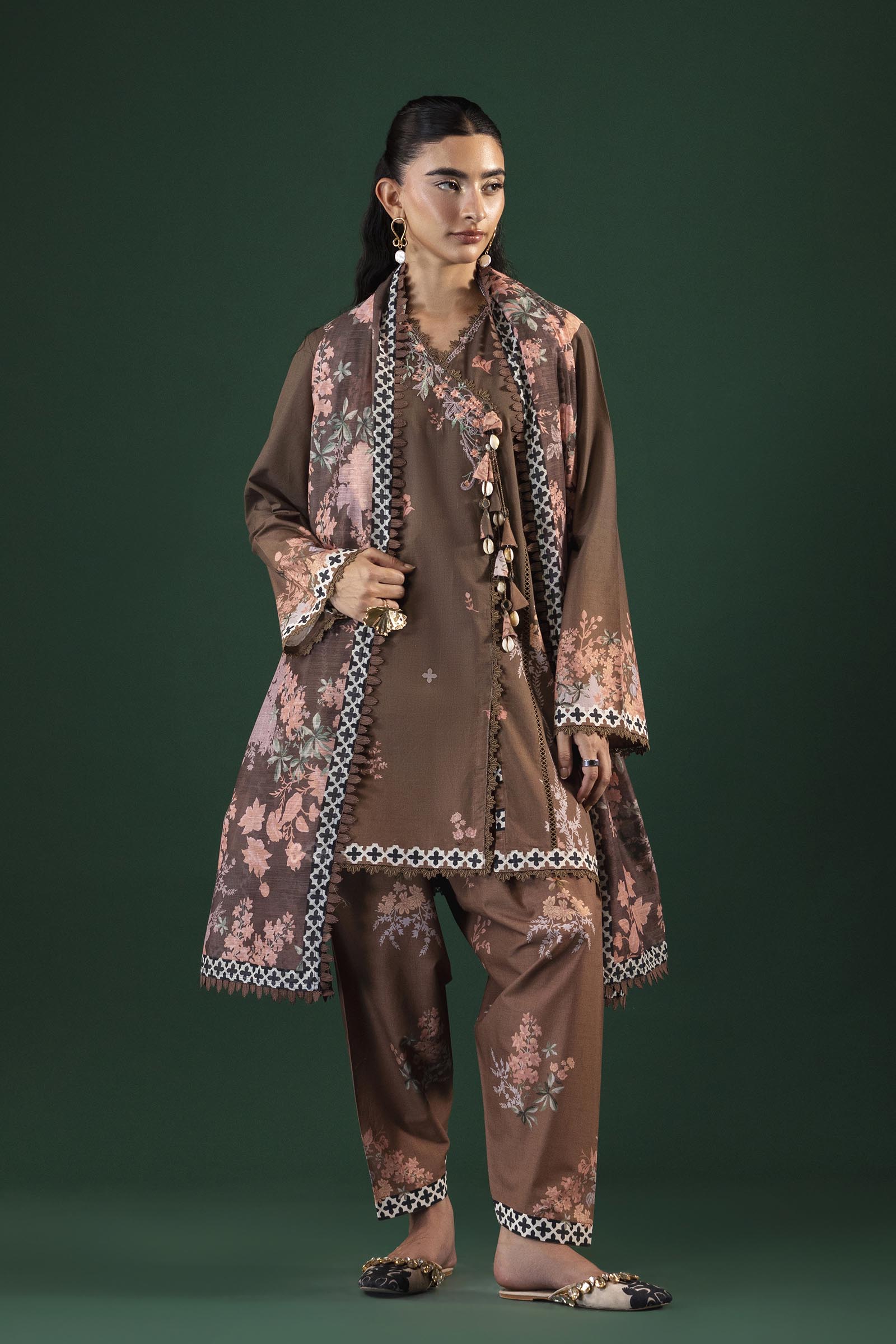 Unstitched Printed 3 Piece Lawn Suit Main image