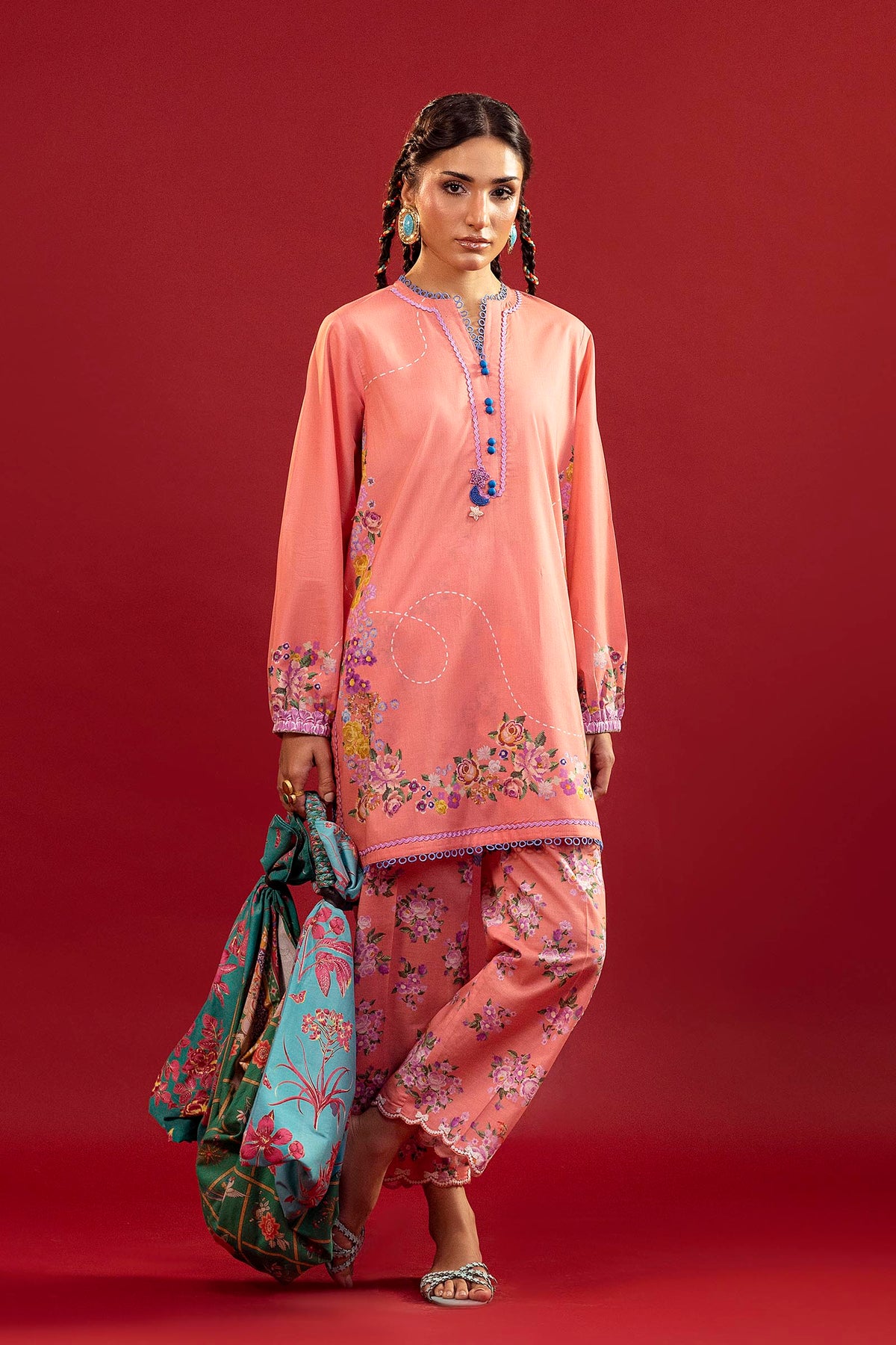 Unstitched Printed 2 Piece Lawn Suit Main image