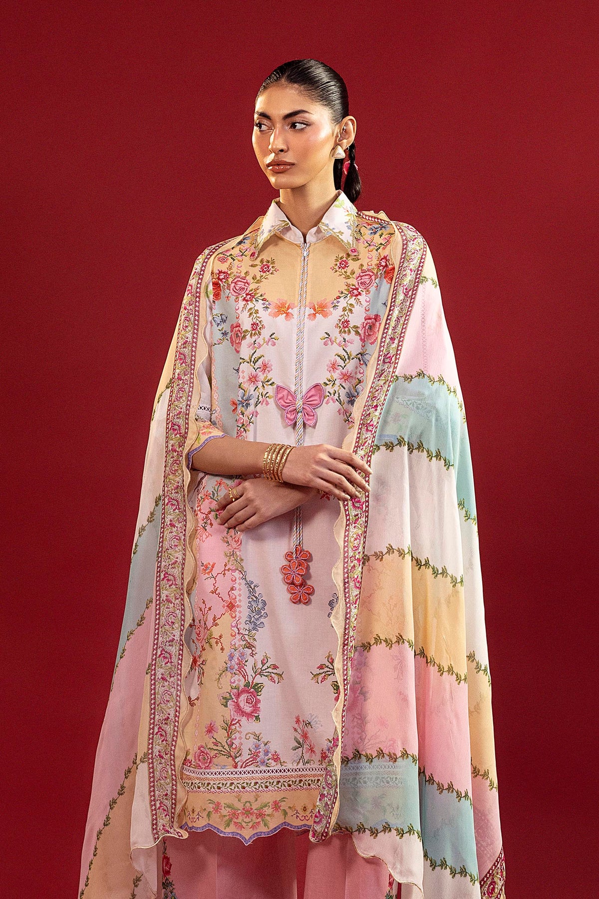 Unstitched Printed 3 Piece Lawn Suit