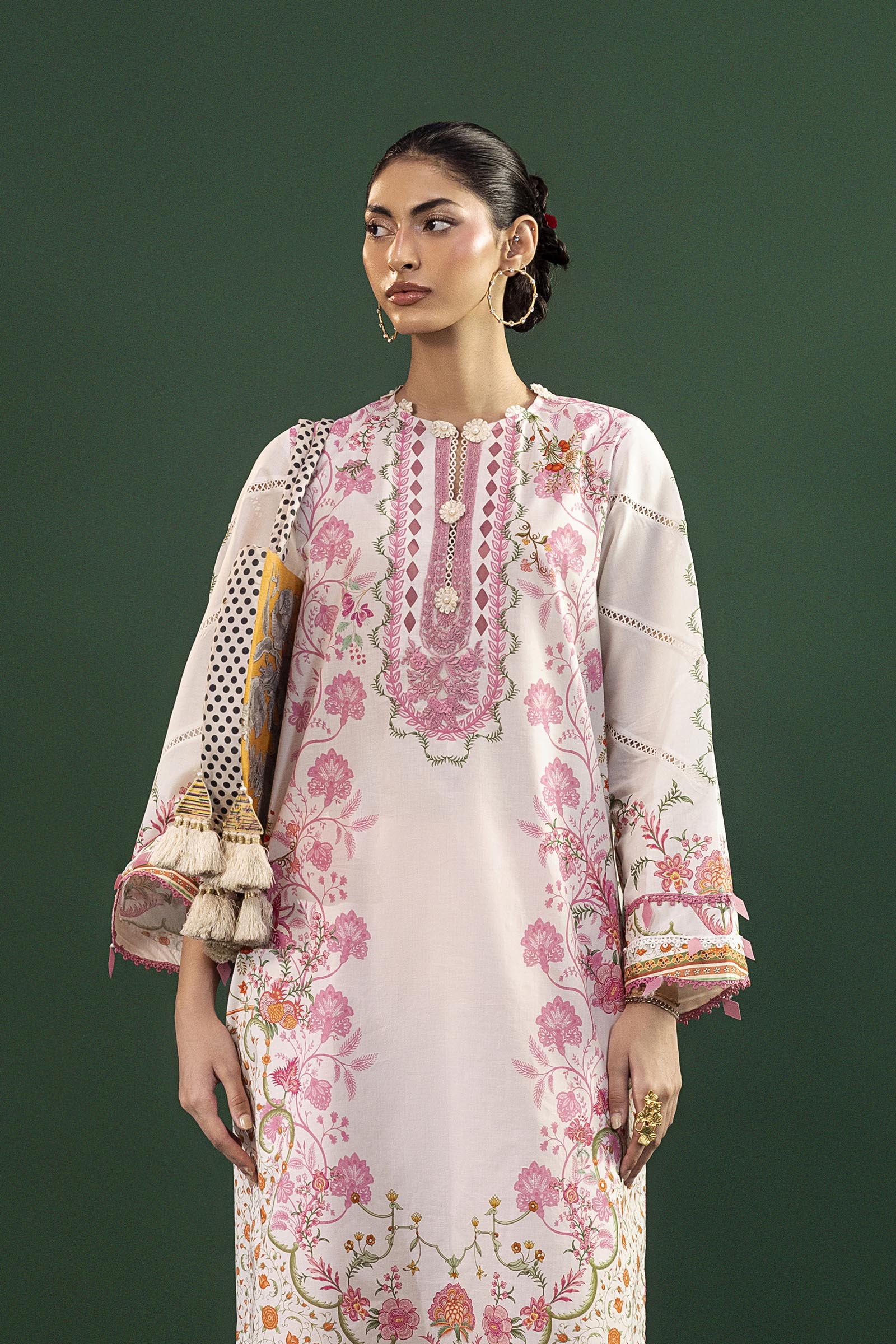 Unstitched Printed 2 Piece Lawn Suit Secondary image