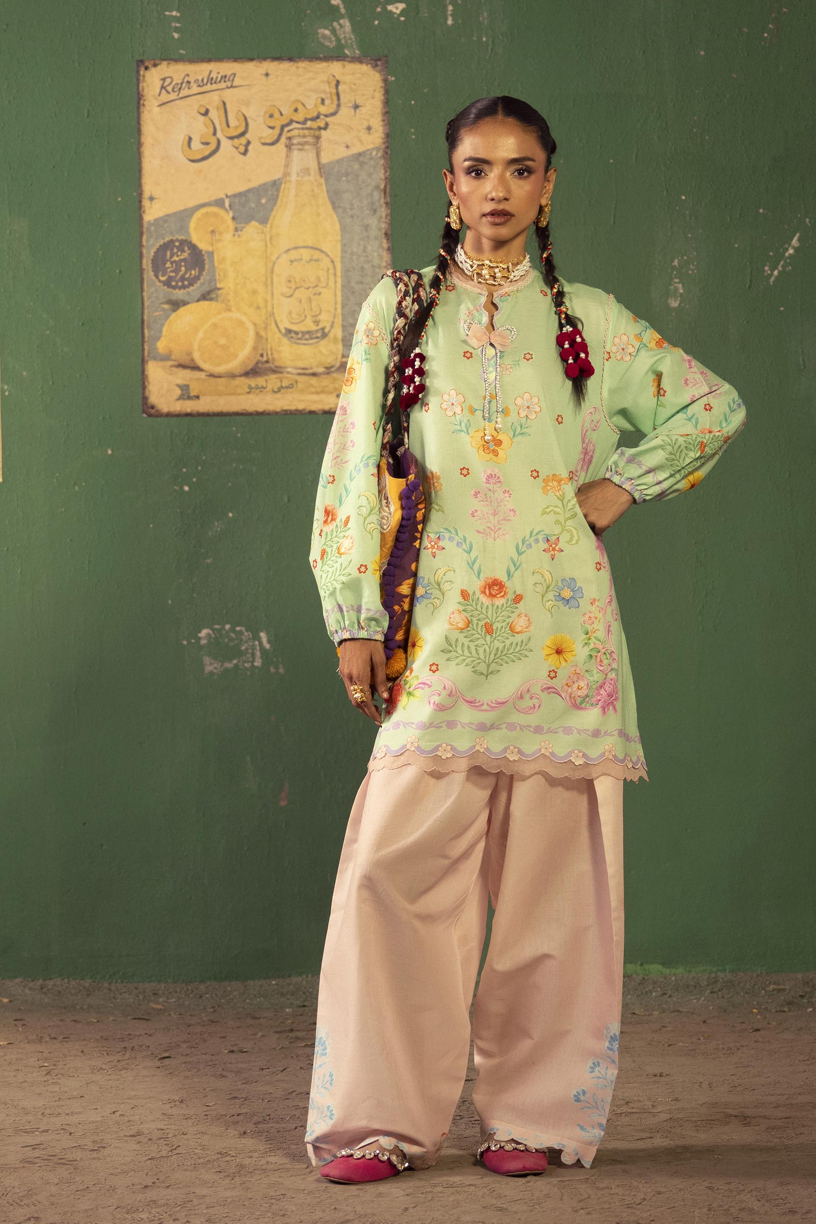 Unstitched Printed 2 Piece Lawn Suit Secondary image
