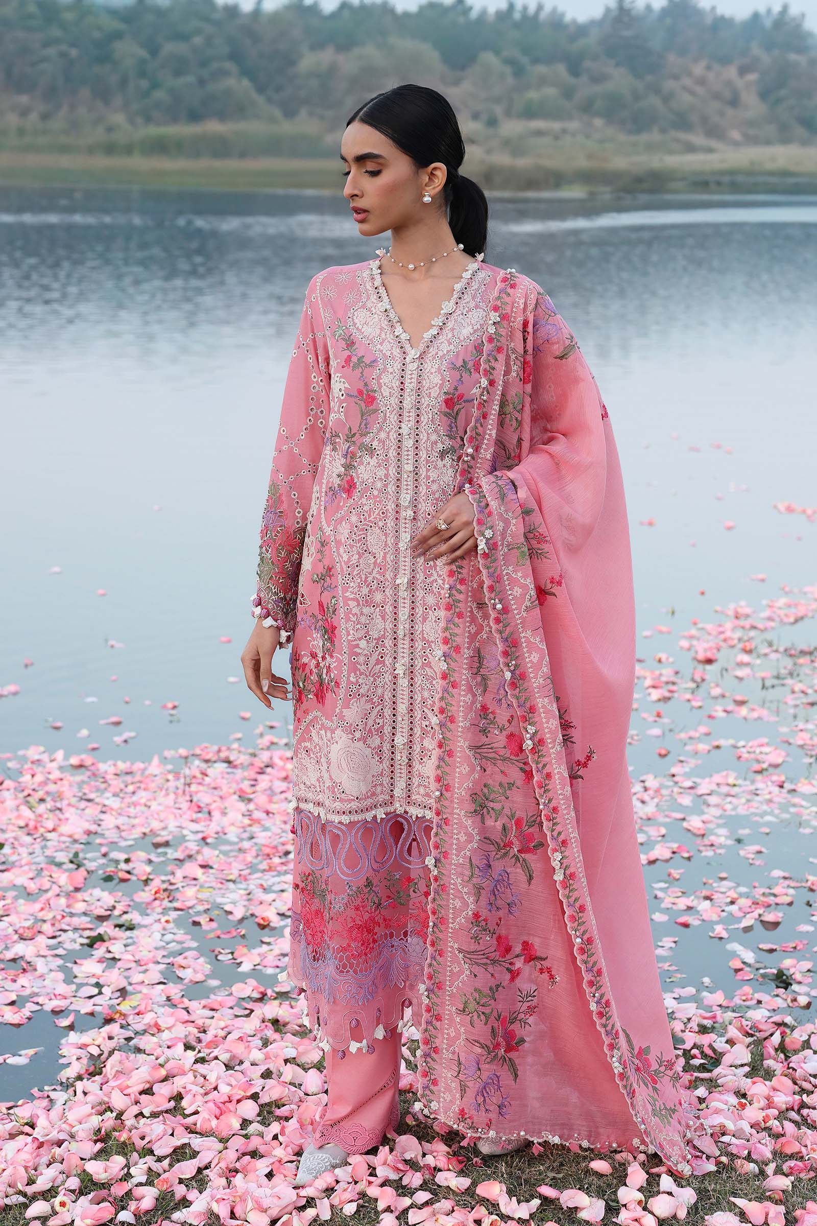 Unstitched Luxury Lawn Suit Main image