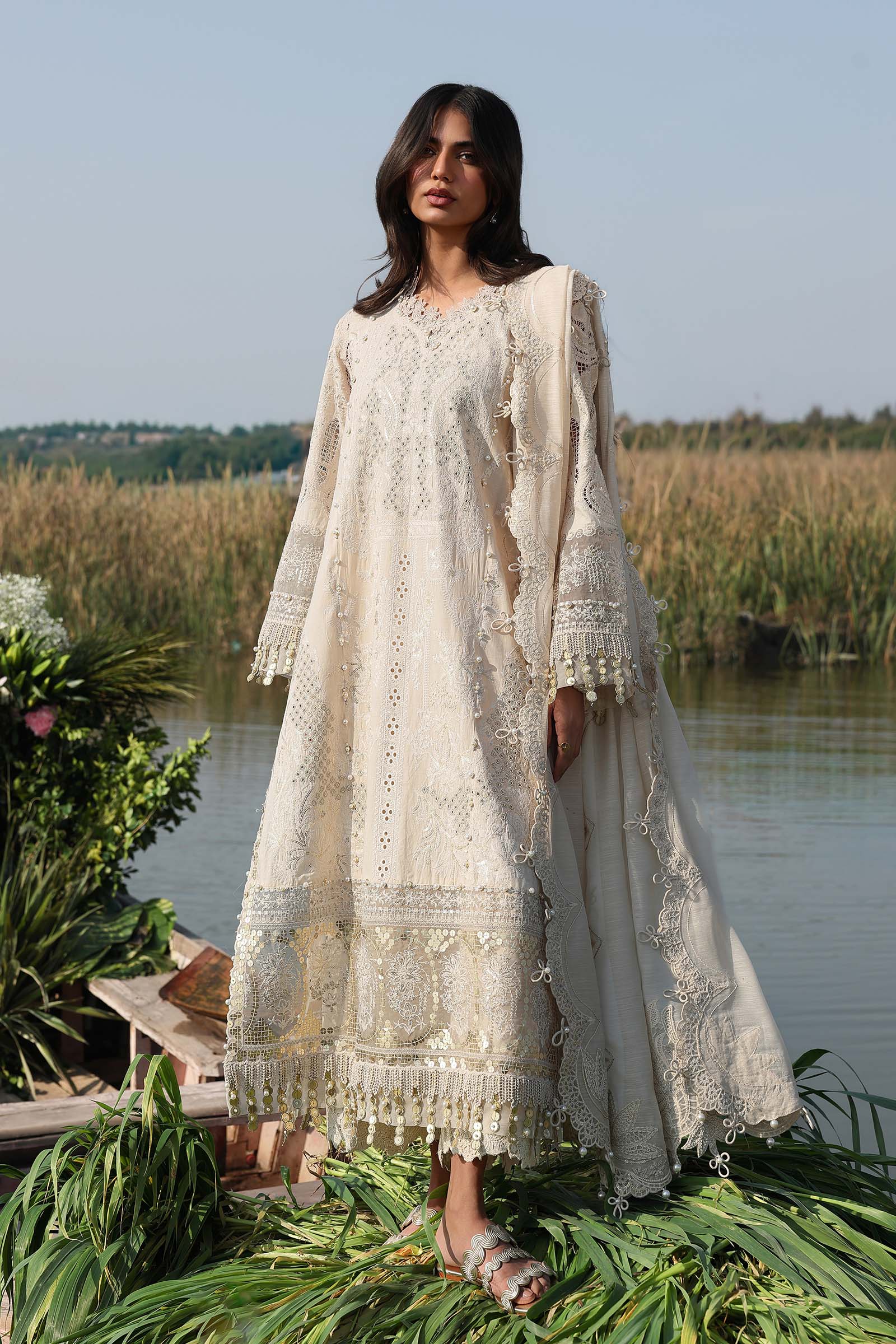 Unstitched Luxury Lawn Suit Main image