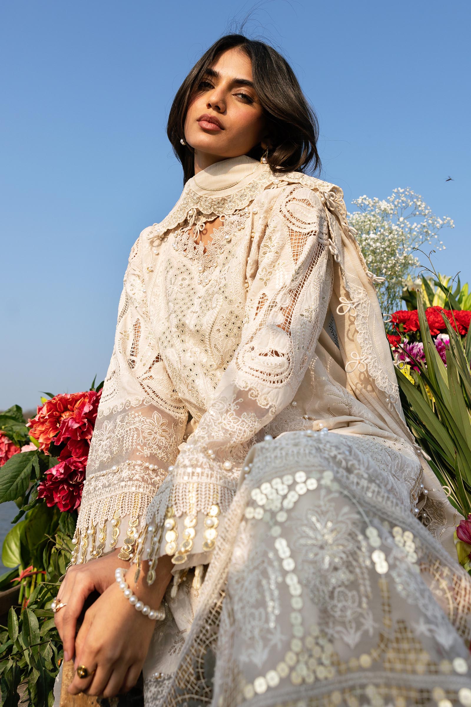 Unstitched Luxury Lawn Suit Secondary image