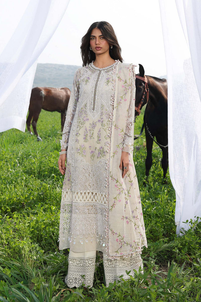 Unstitched Luxury Lawn Woven Net Suit