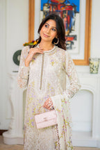 Unstitched Luxury Lawn Woven Net Suit