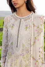Unstitched Luxury Lawn Woven Net Suit