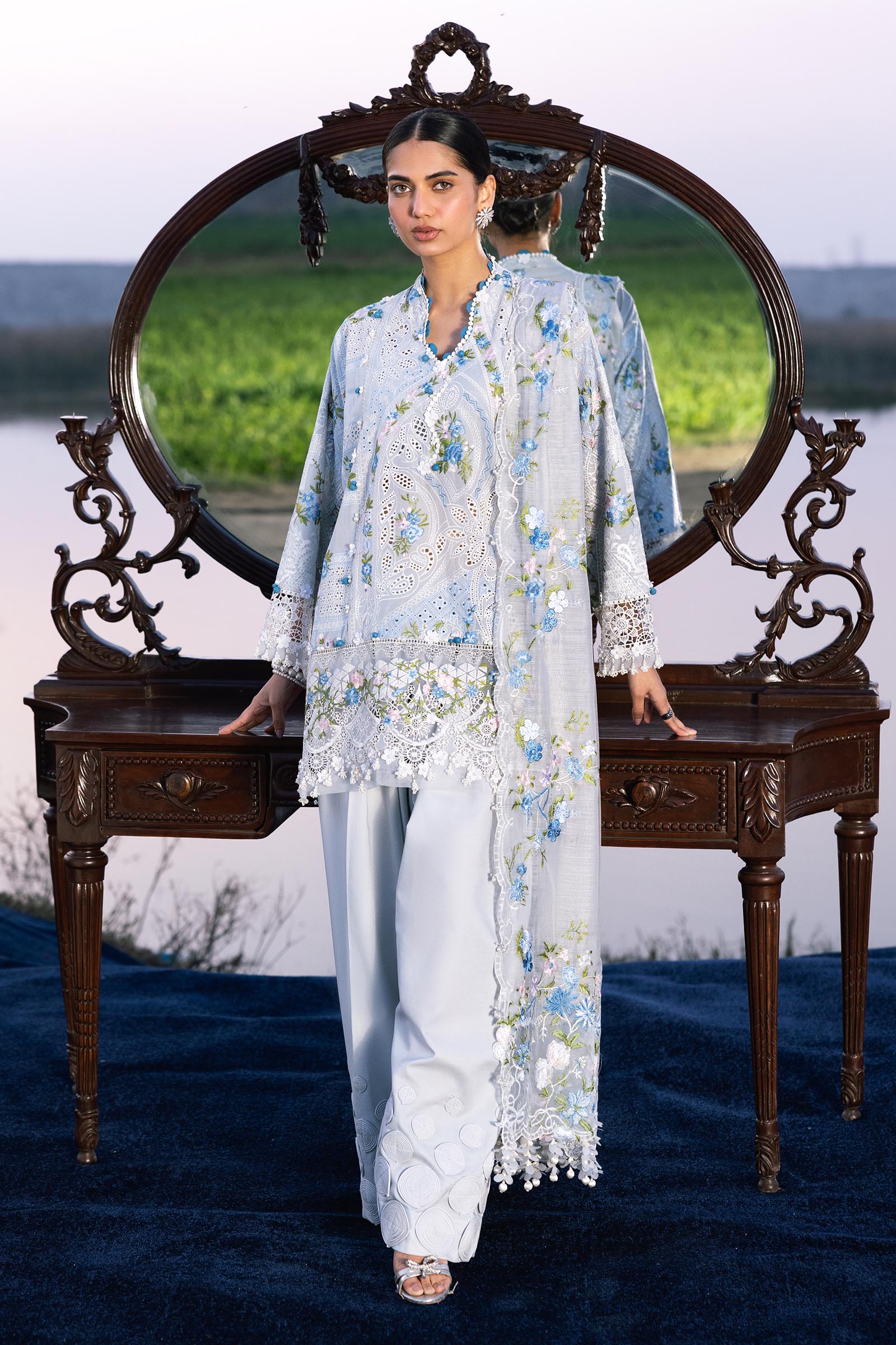 Unstitched Luxury Lawn Suit