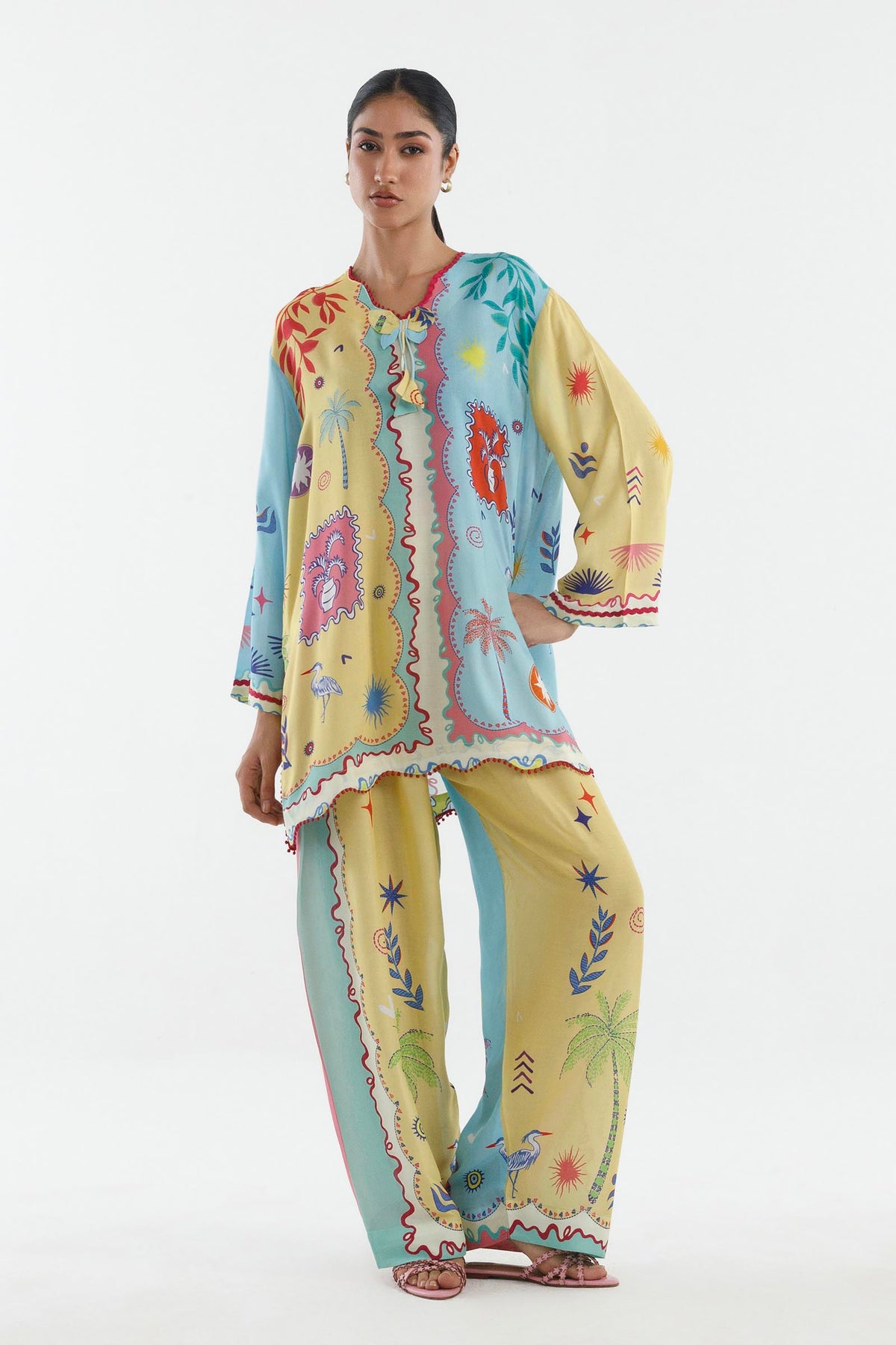 Stitched Printed Linen Shirt+ Shalwar
