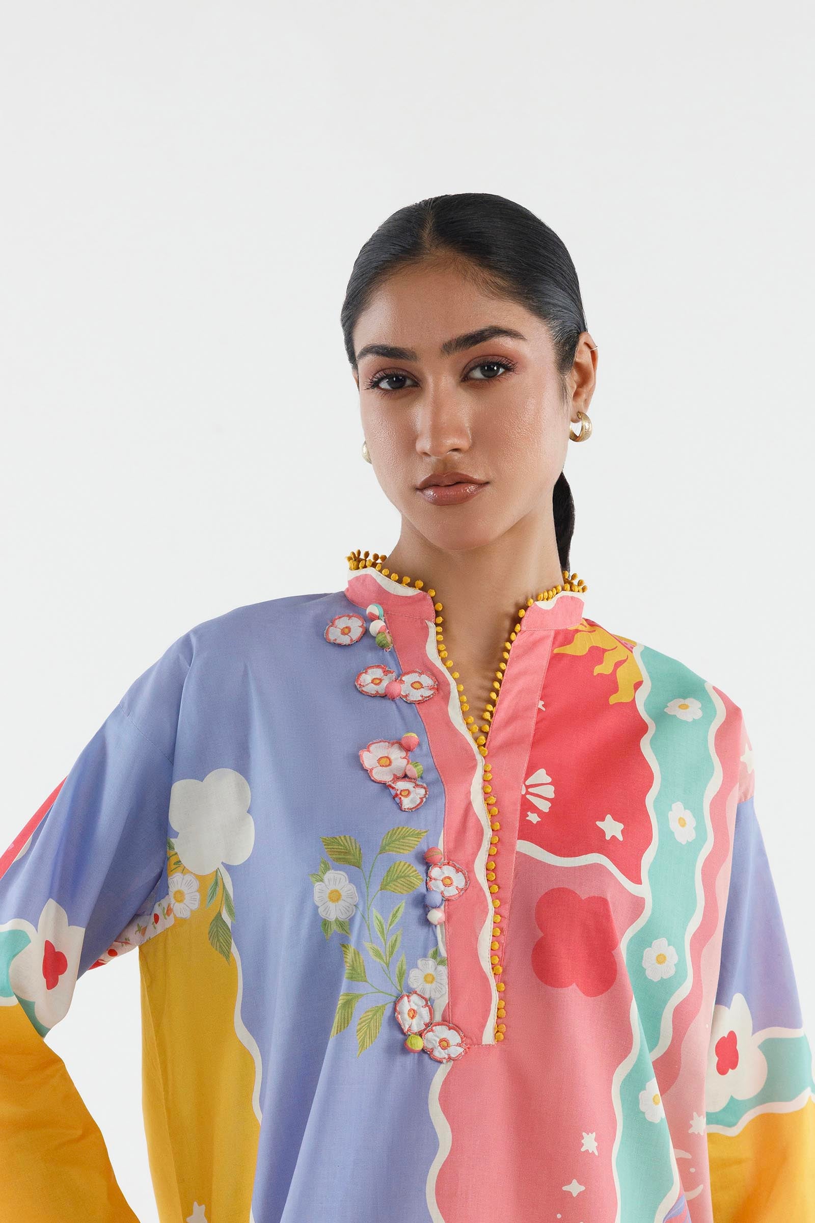 Stitched Printen Lawn Shirt+ Culotte Secondary image