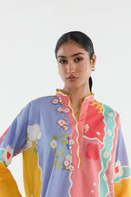 Stitched Printen Lawn Shirt+ Culotte
