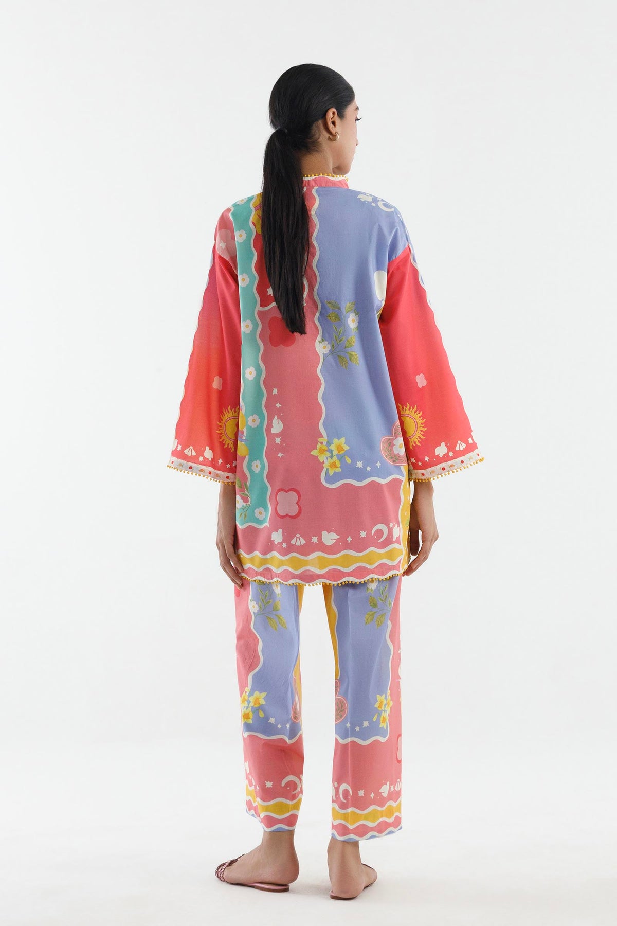 Stitched Printen Lawn Shirt+ Culotte