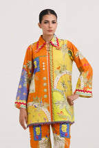 Stitched Printed Lawn Shirt+ Culotte