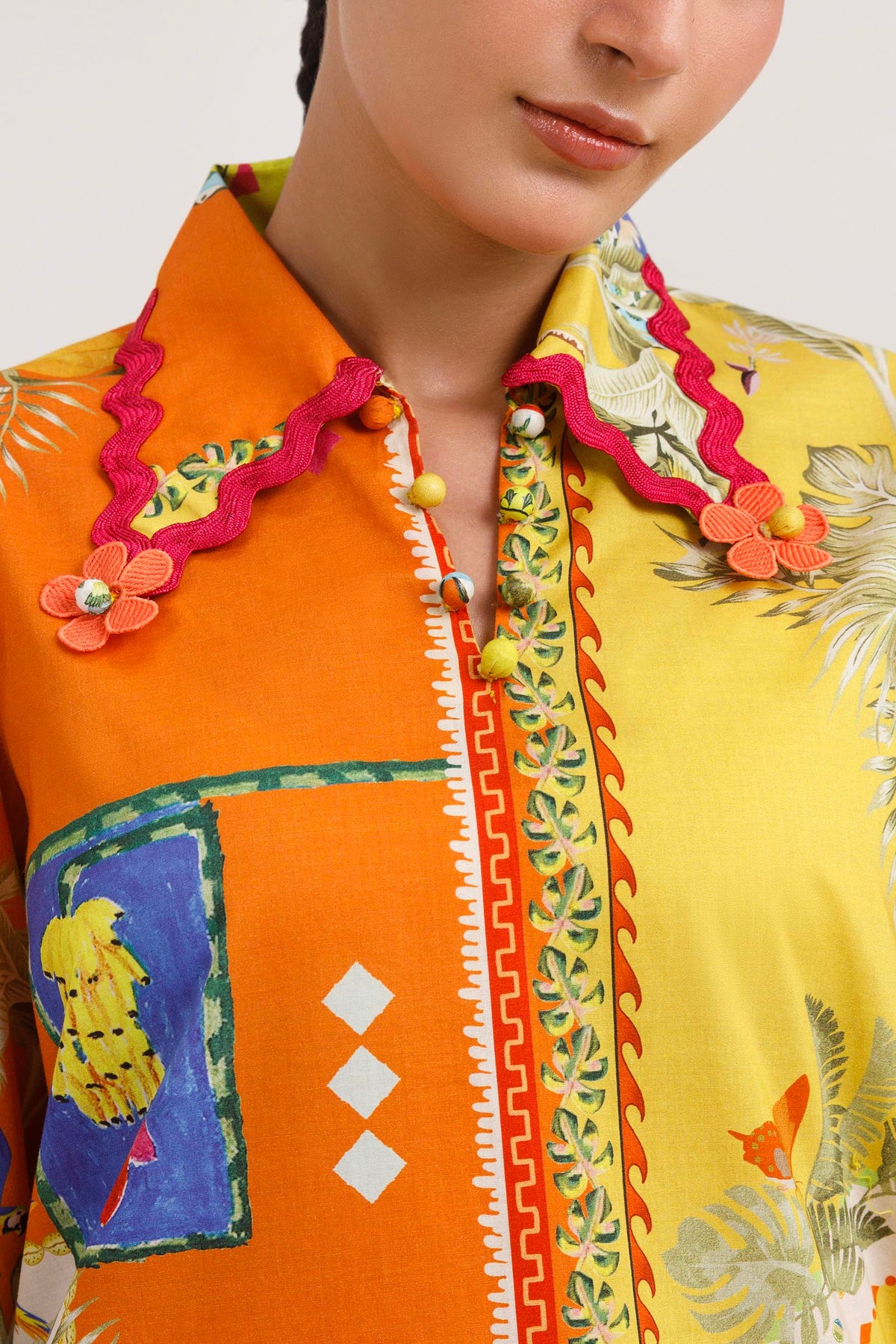 Stitched Printed Lawn Shirt+ Culotte