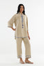 Stitched Embroidered Herringbone Shirt+ Culotte