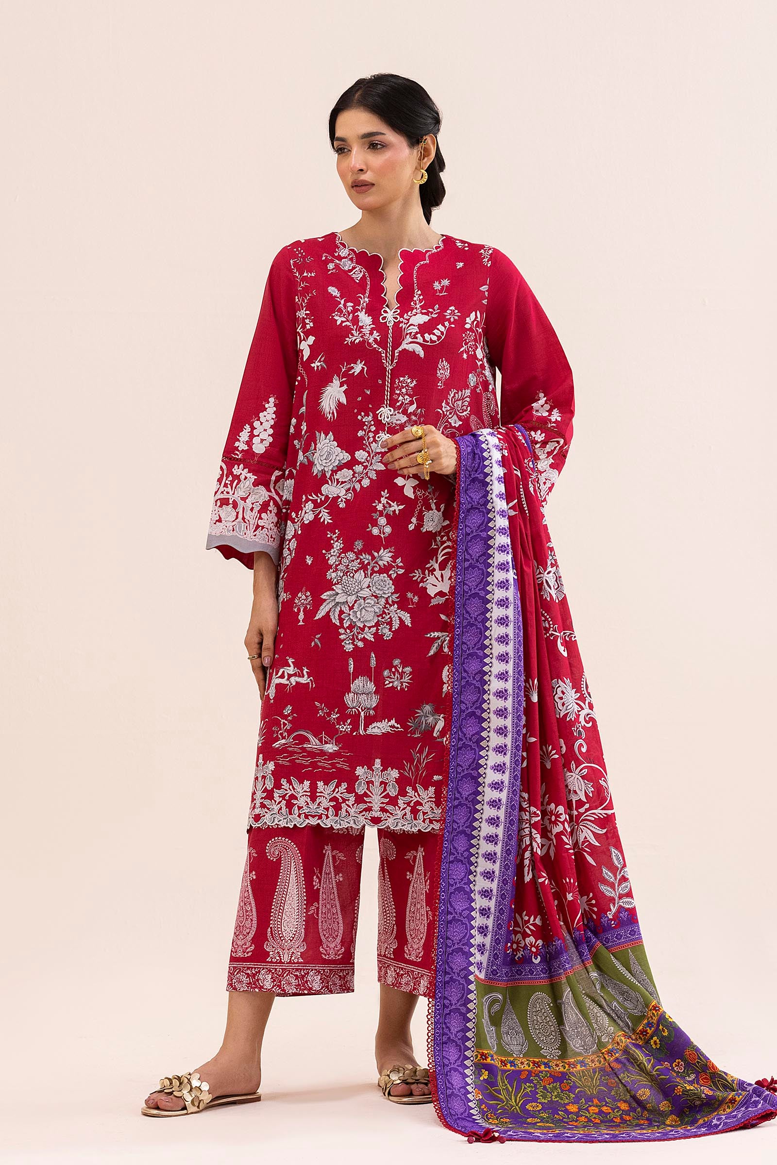 Sana Safinaz Unstitched 3 Piece Lawn Suit, view 1