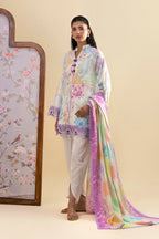 Unstitched Embroidered 3 Piece Lawn Suit