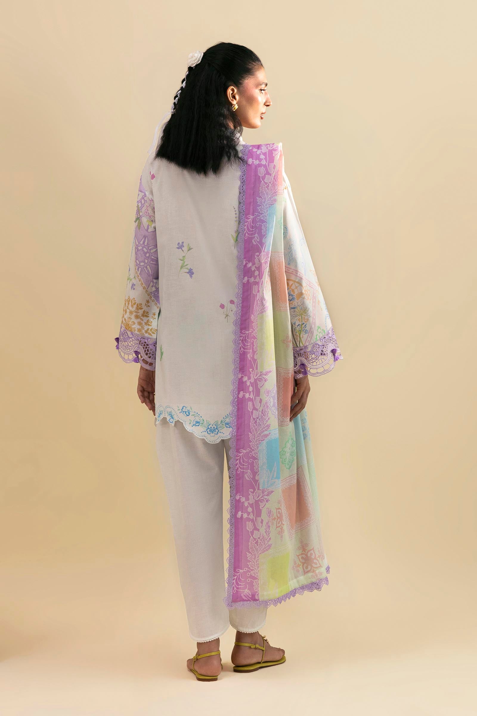 Unstitched Embroidered 3 Piece Lawn Suit