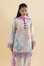 Unstitched Embroidered 3 Piece Lawn Suit