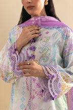 Unstitched Embroidered 3 Piece Lawn Suit
