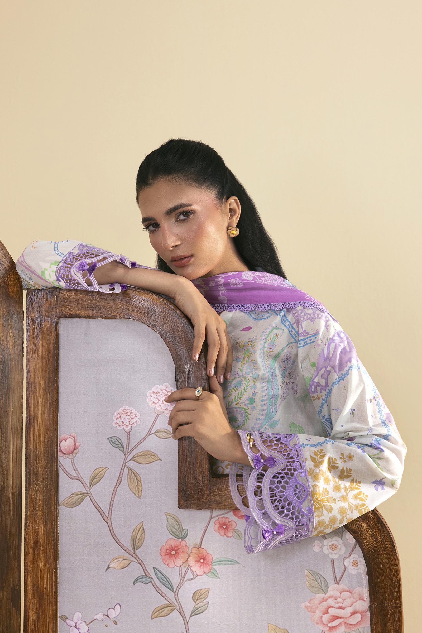 Unstitched Embroidered 3 Piece Lawn Suit