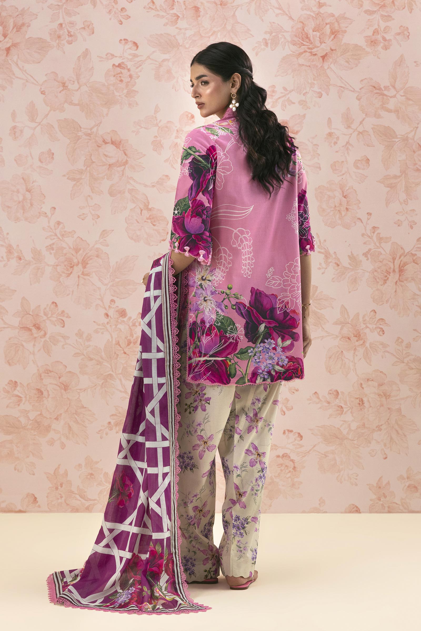 Unstitched Embroidered 3 Piece Lawn Suit