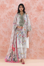 Unstitched Embroidered 3 Piece Lawn Suit