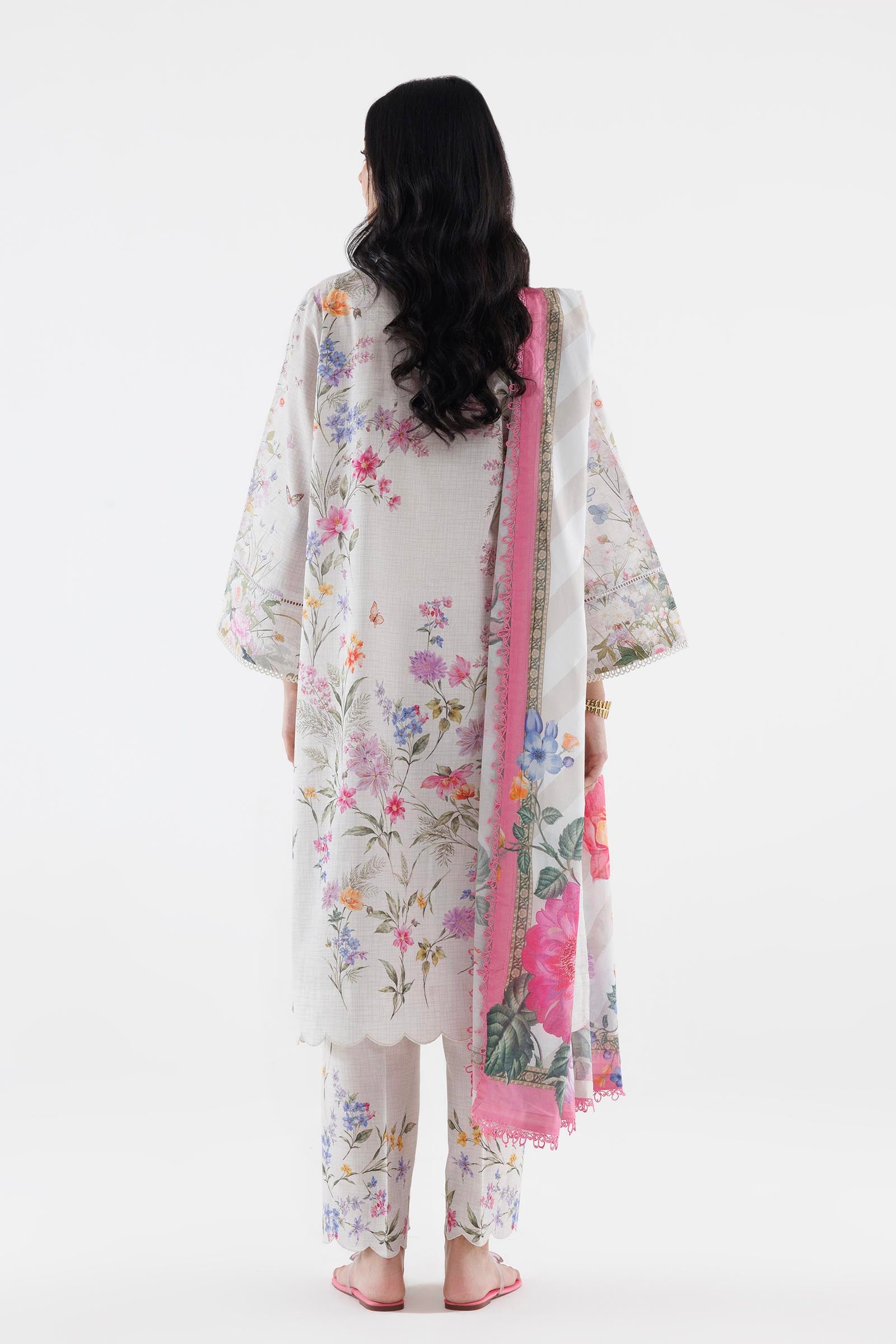Unstitched Embroidered 3 Piece Lawn Suit