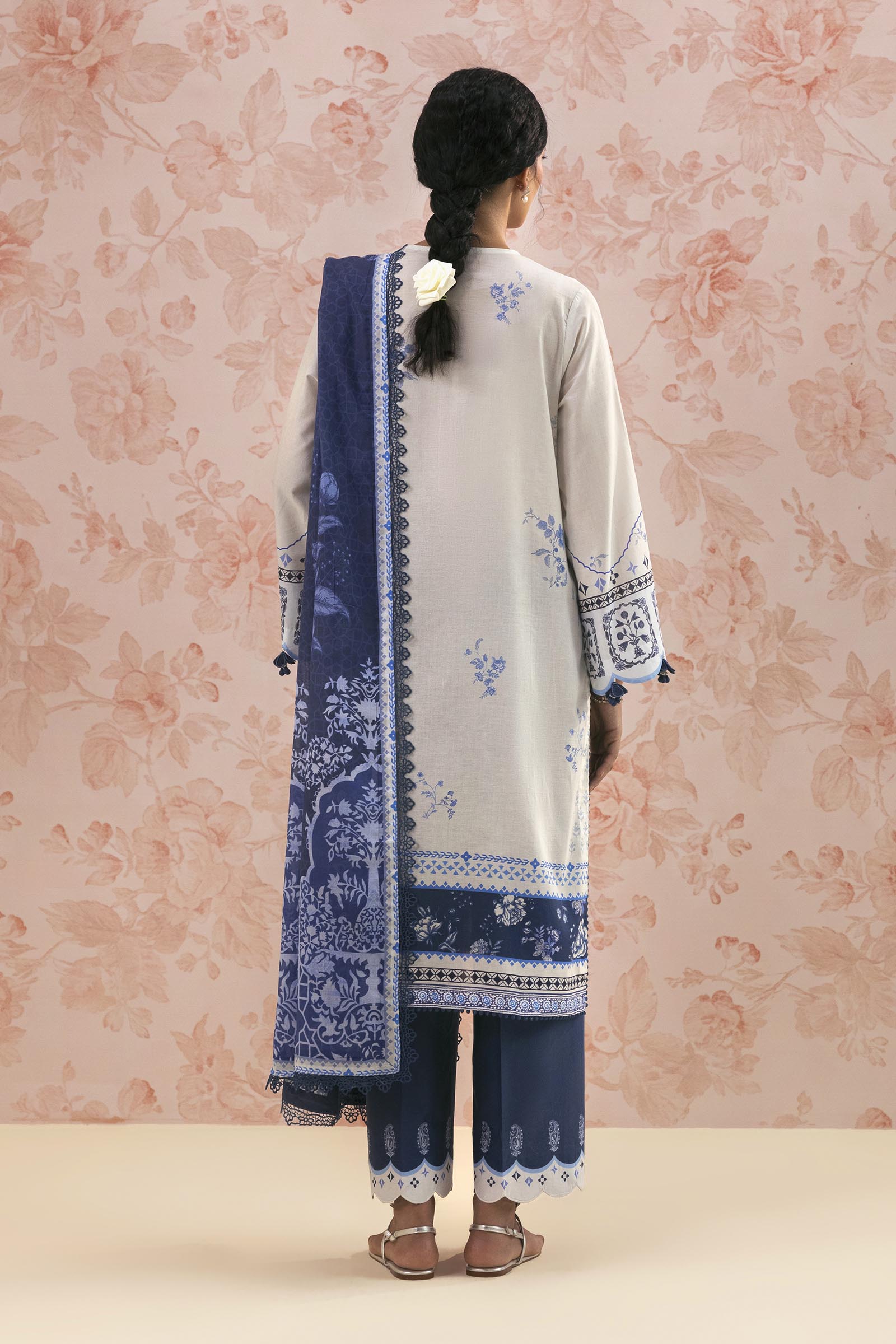 Unstitched Embroidered 3 Piece Lawn Suit