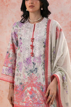 Unstitched Embroidered 3 Piece Lawn Suit