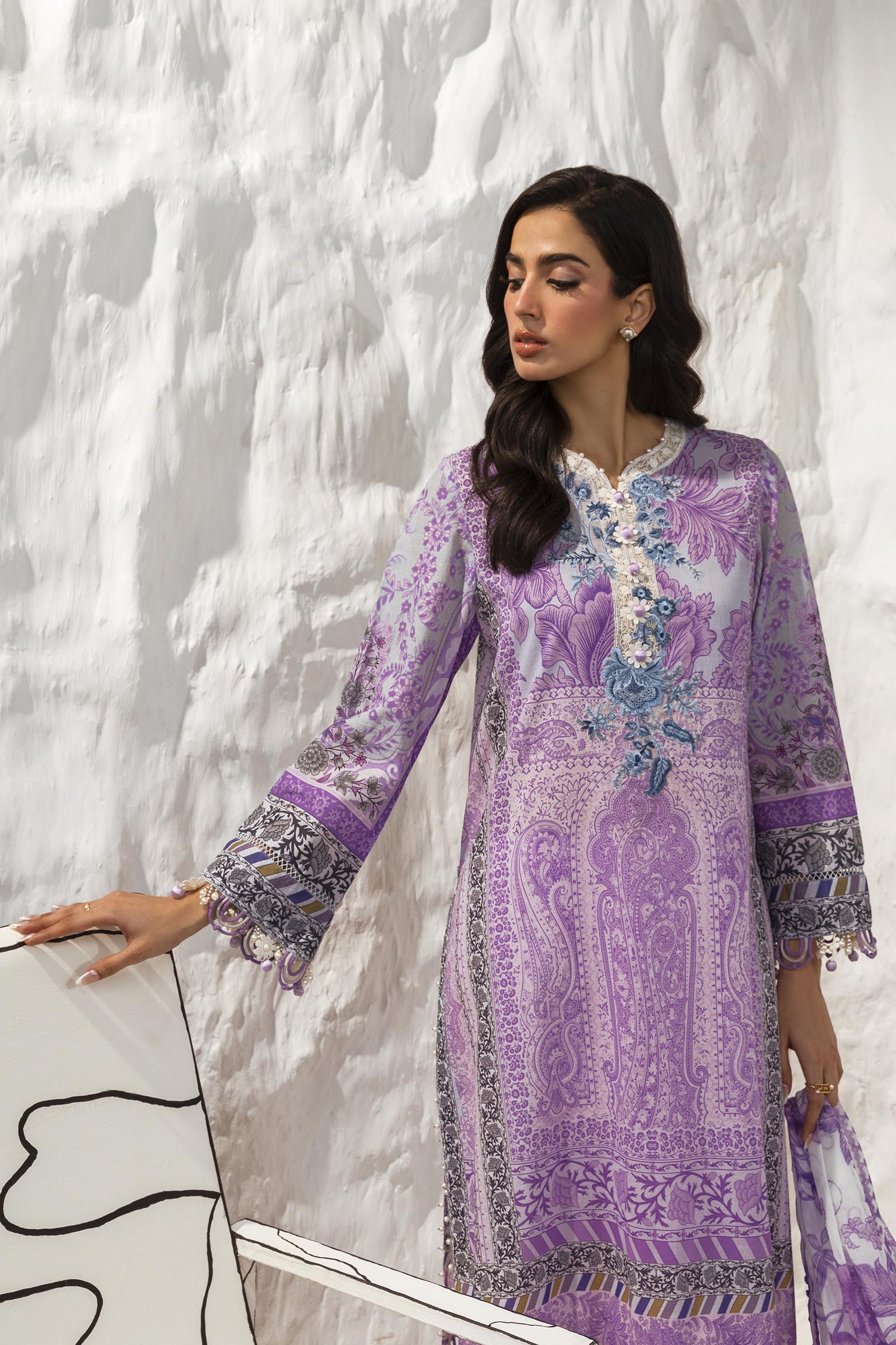 Unstitched 3 Piece Lawn Suit