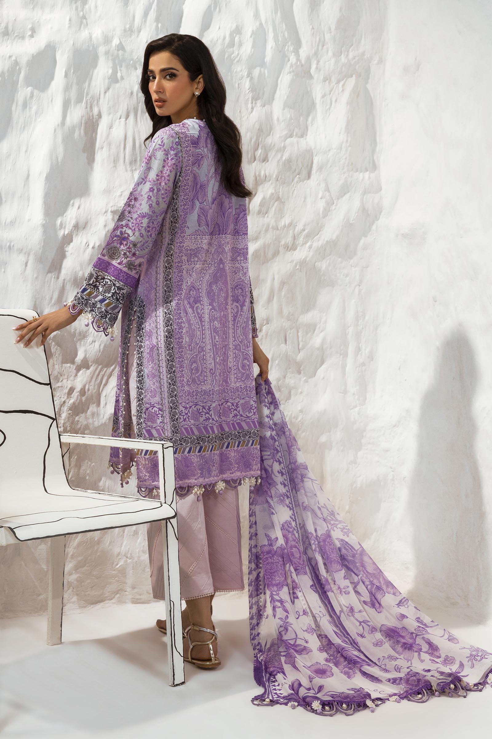 Unstitched 3 Piece Lawn Suit