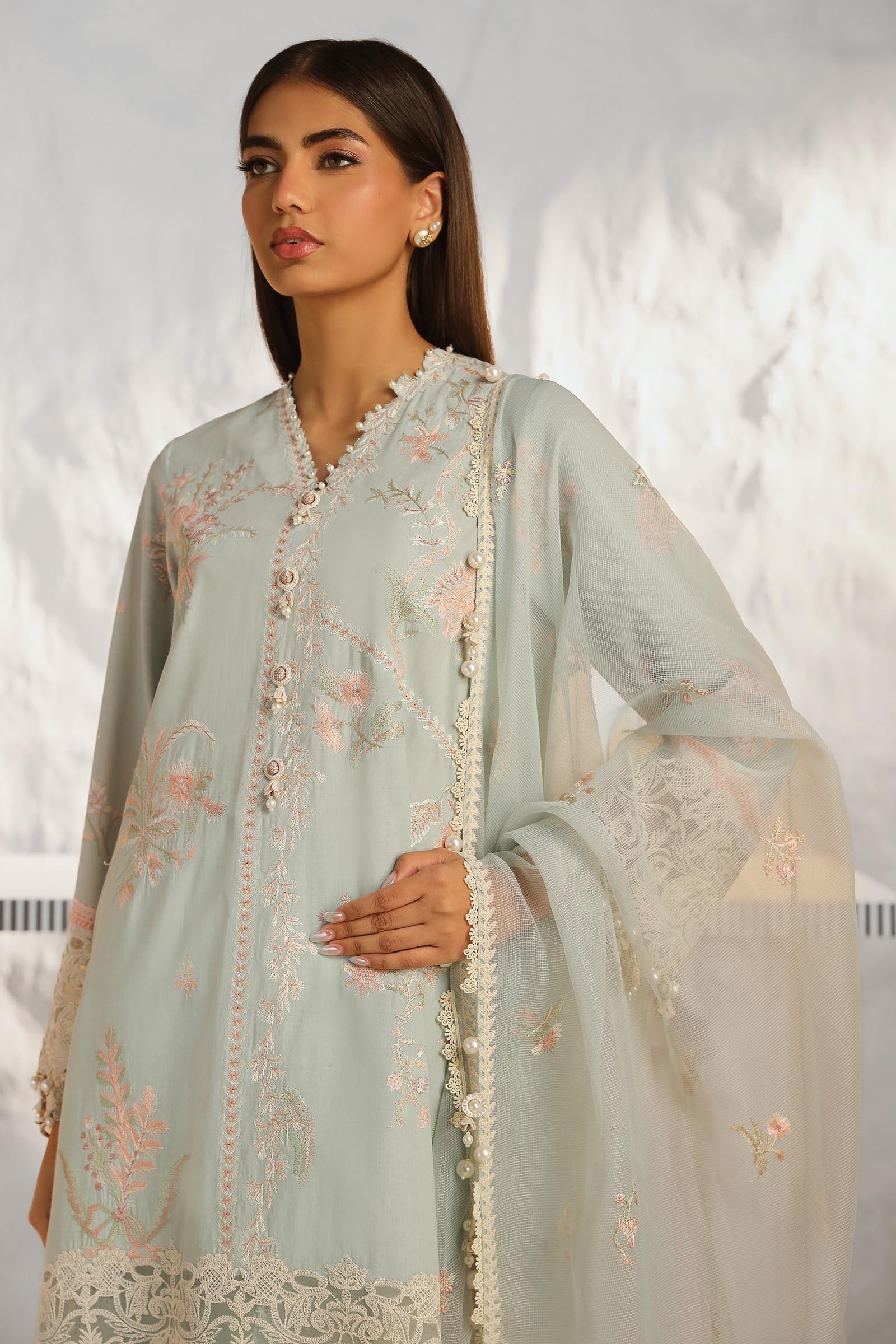 Unstitched 3 Piece Lawn Suit