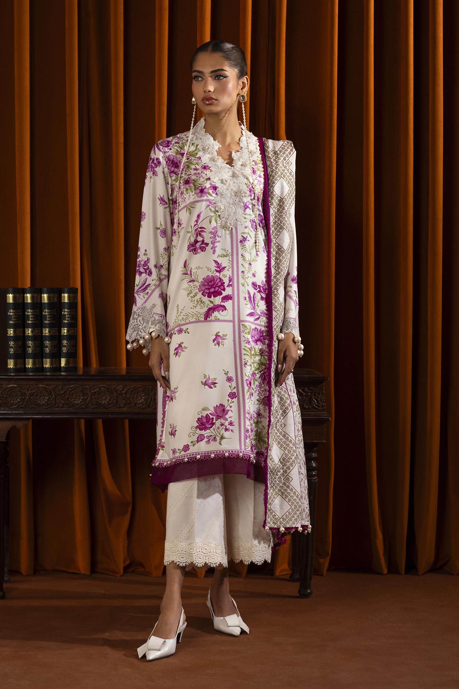 Unstitched Winter Linen 3 Piece Suit