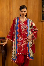 Unstitched Slub Muzlin 3 Piece Suit