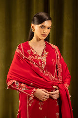 Unstitched Slub Muzlin 3 Piece Suit