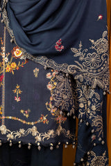 Unstitched Slub Muzlin 3 Piece Suit