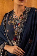 Unstitched Slub Muzlin 3 Piece Suit