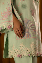Unstitched Slub Muzlin 3 Piece Suit