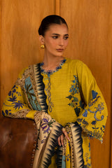 Unstitched Slub Muzlin 3 Piece Suit