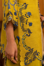 Unstitched Slub Muzlin 3 Piece Suit