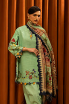 Unstitched Slub Muzlin 3 Piece Suit
