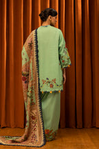 Unstitched Slub Muzlin 3 Piece Suit