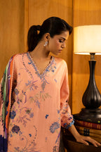 Unstitched Slub Muzlin 3 Piece Suit