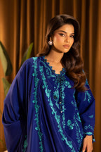 Unstitched Slub Muzlin 3 Piece Suit