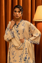 Unstitched Slub Muzlin 3 Piece Suit
