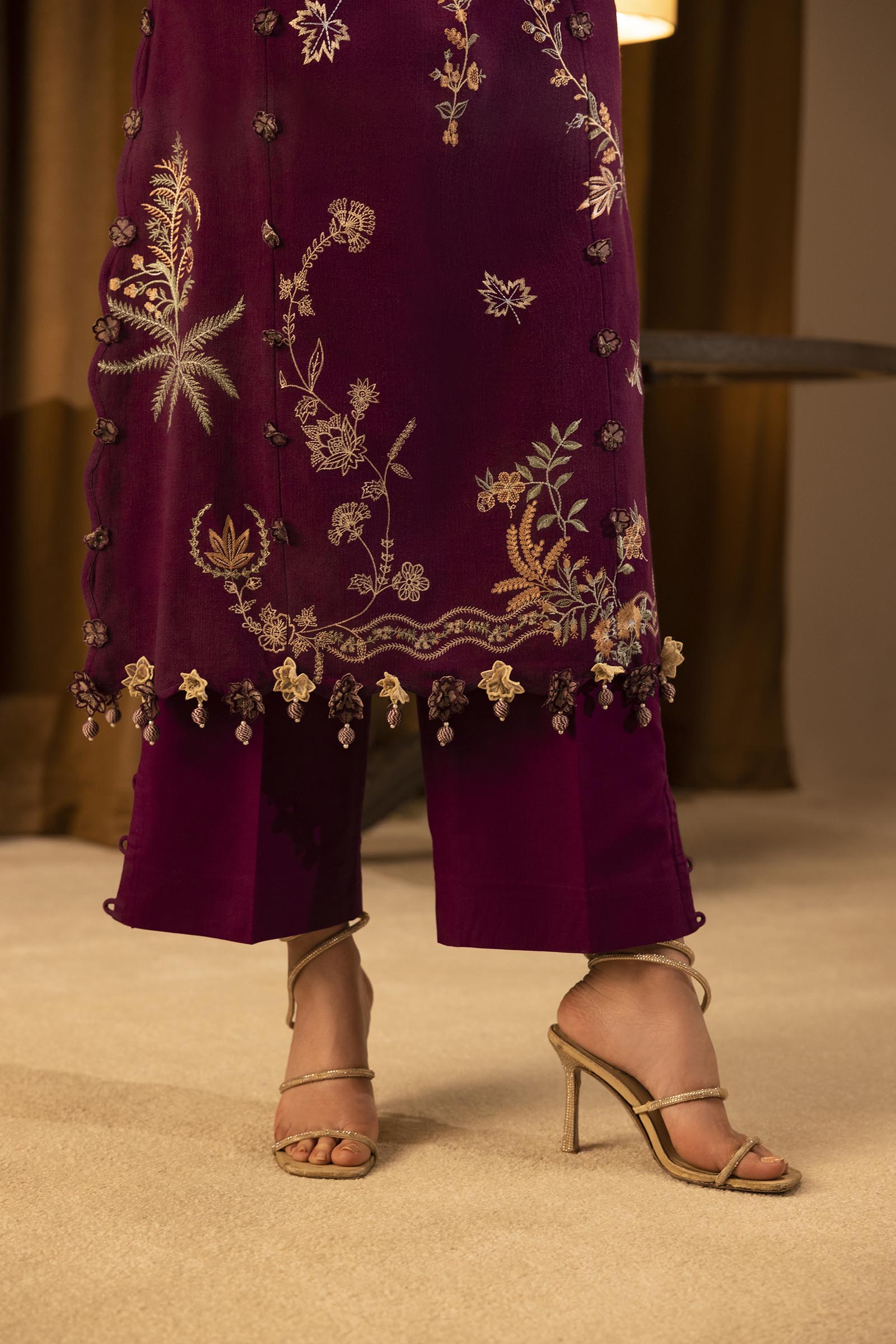 Unstitched Slub Muzlin 3 Piece Suit