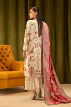 Unstitched Linen Muzlin 3 Piece Suit