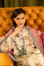 Unstitched Linen Muzlin 3 Piece Suit